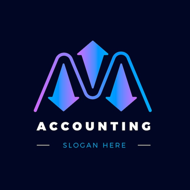Free Vector gradient accounting logo template