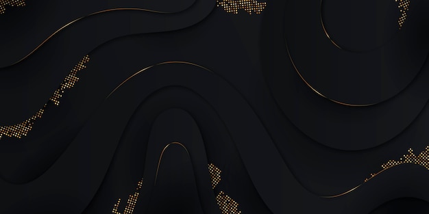 Free Vector gradient background with golden line