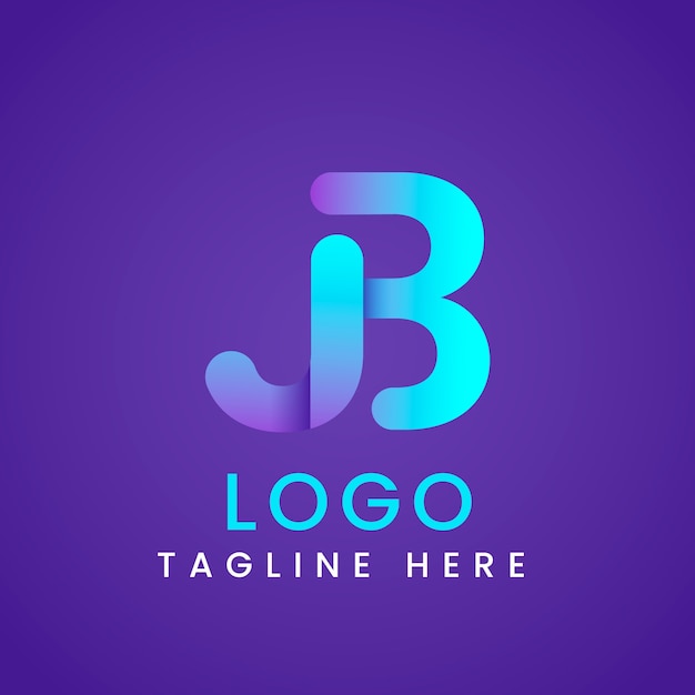 Free Vector gradient bj  logo template