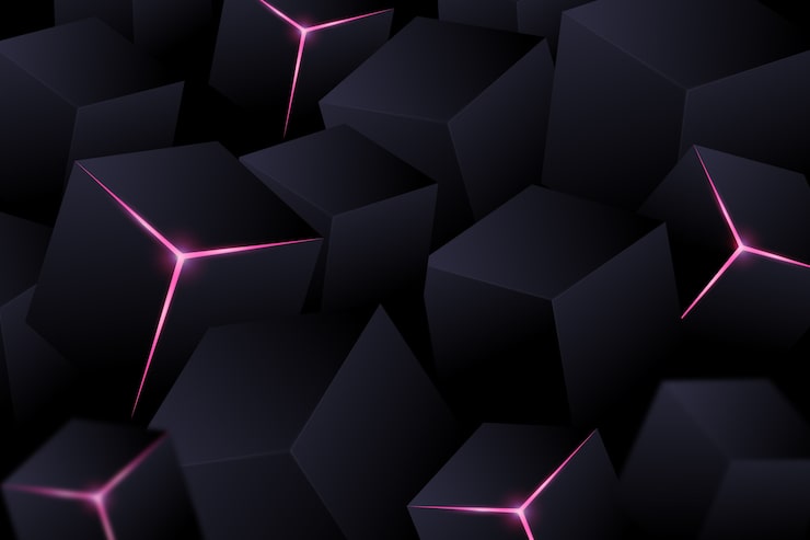 Free Vector gradient black background with cubes