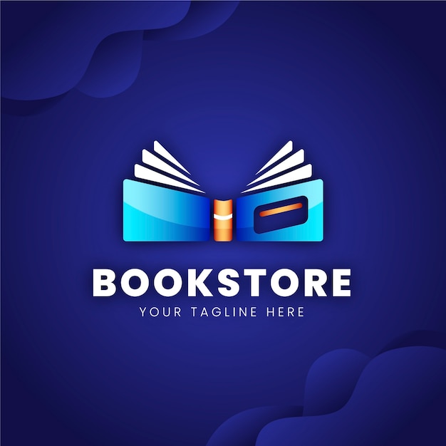 Free Vector gradient bookstore logo