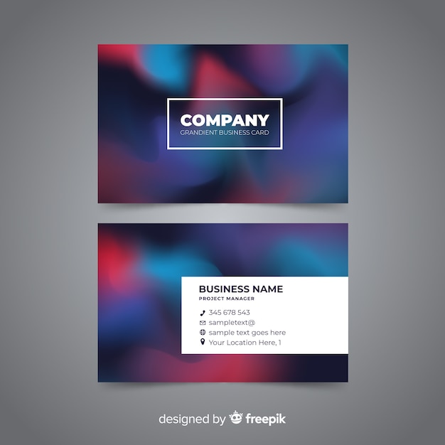 Free Vector gradient business card template