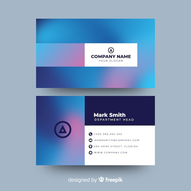 Free Vector gradient business card template