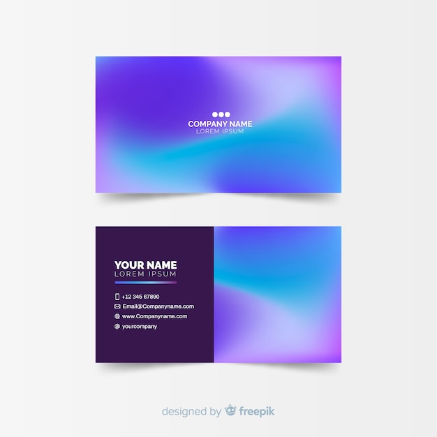 Free Vector gradient business card template
