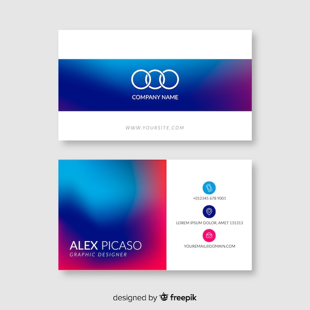 Free Vector gradient business card template