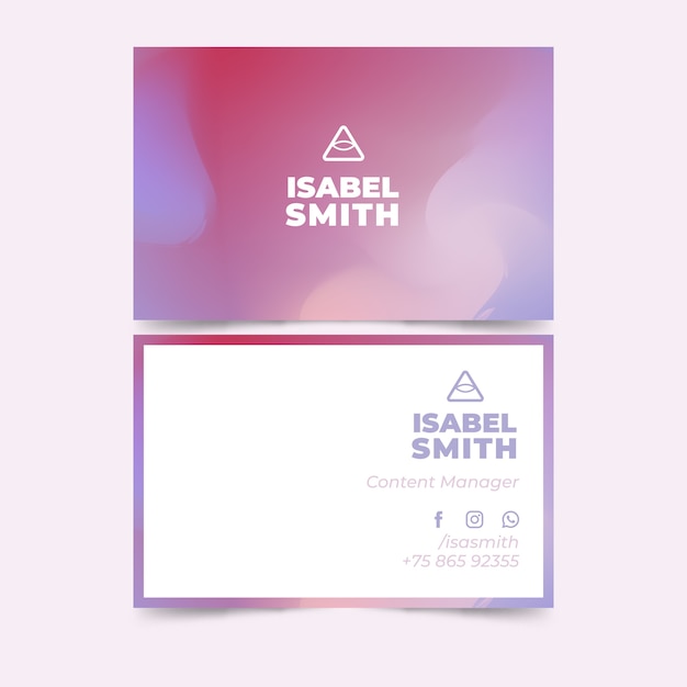 Free Vector gradient business card template