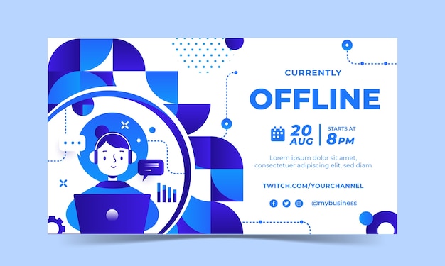 Free Vector gradient business workshop webinar template