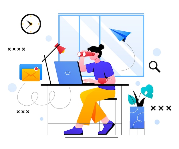 Free Vector gradient career cushioning illustration