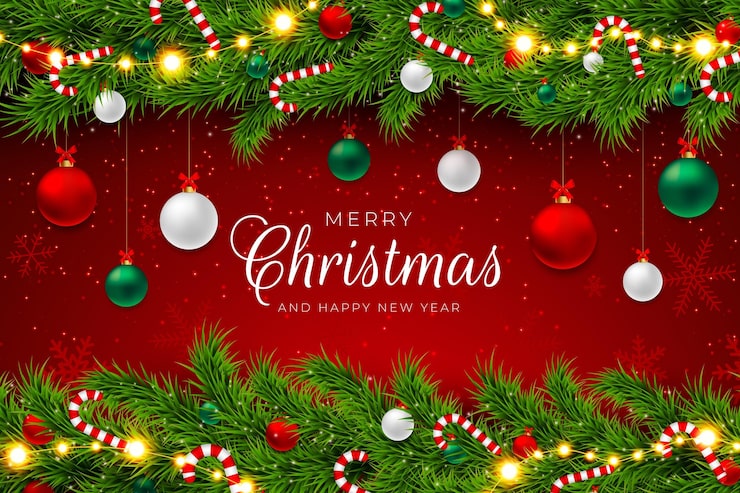 Free Vector gradient christmas tinsel background