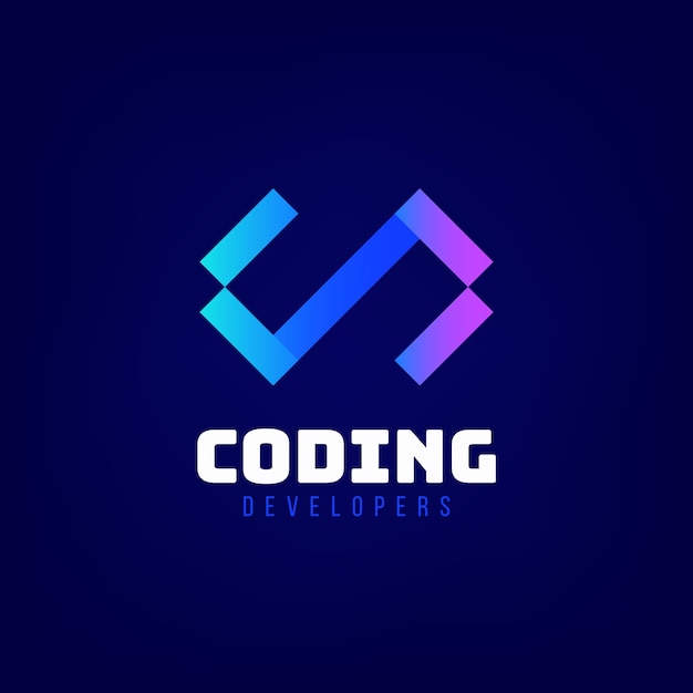 Free Vector gradient coding developers logo