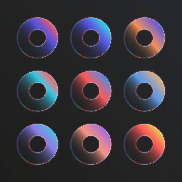 Free Vector gradient color set element