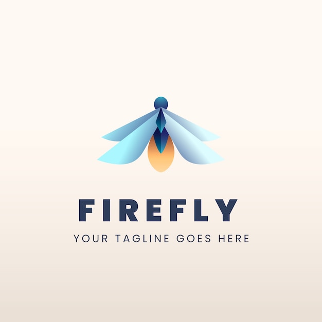 Free Vector gradient colored firefly logo