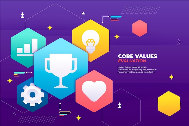 Free Vector gradient core values background