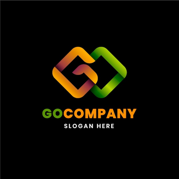 Free Vector gradient go logo template