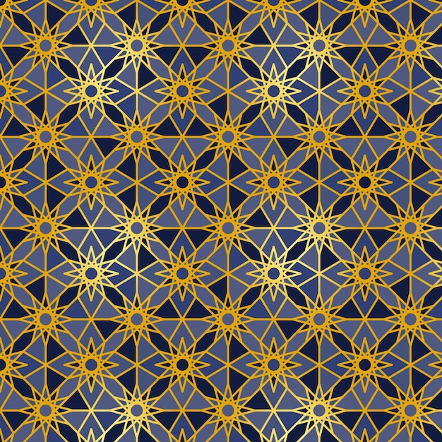 Free Vector gradient golden arabic pattern
