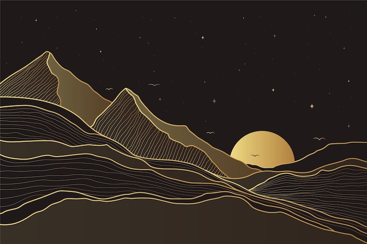 Free Vector gradient golden linear background