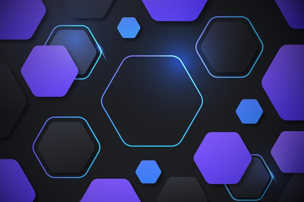 Free Vector gradient hexagonal background