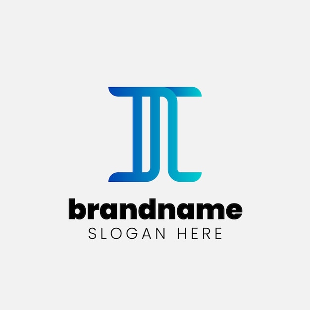 Free Vector gradient i logo design template