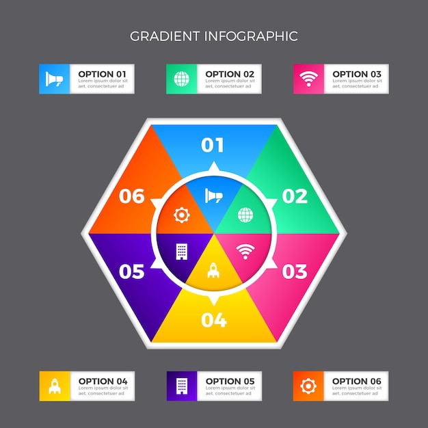 Free Vector gradient infographic