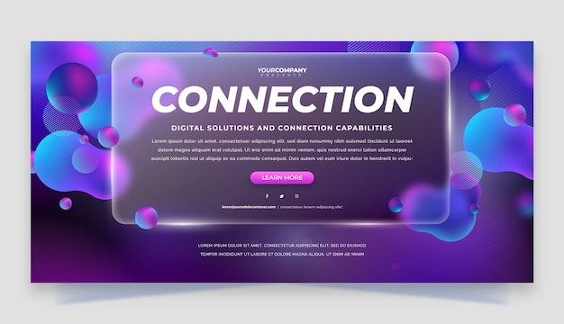 Free Vector gradient liquid horizontal banner