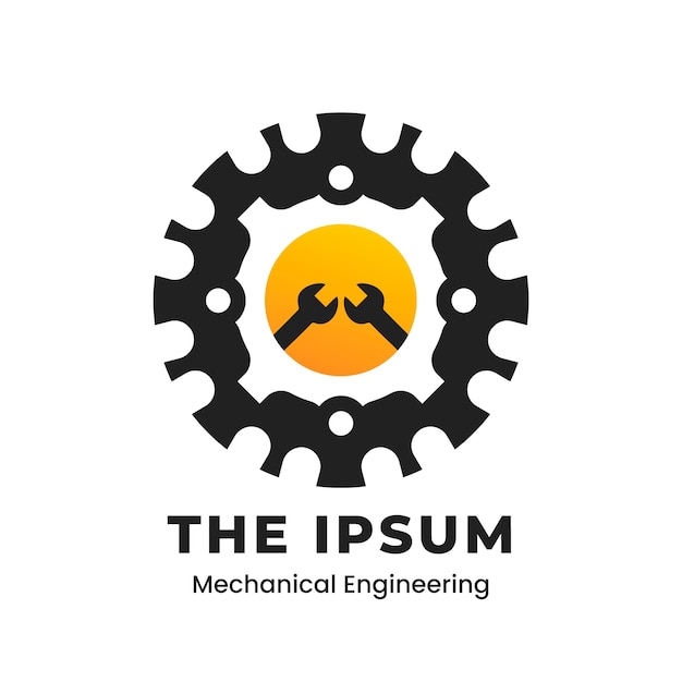 Free Vector gradient mechanical engineering logo template