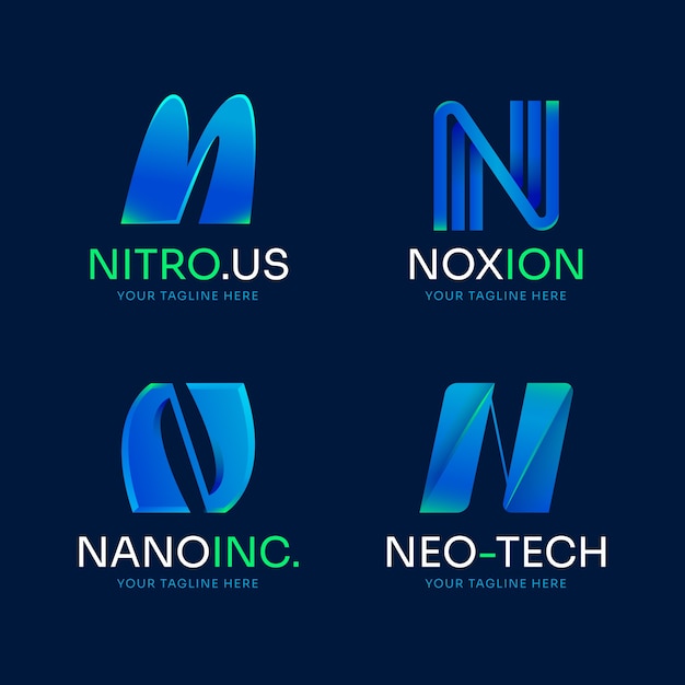 Free Vector gradient n logo template design
