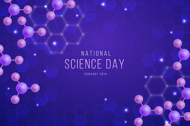 Free Vector gradient national science day background