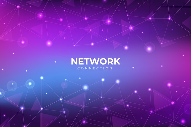 Free Vector gradient network connection background