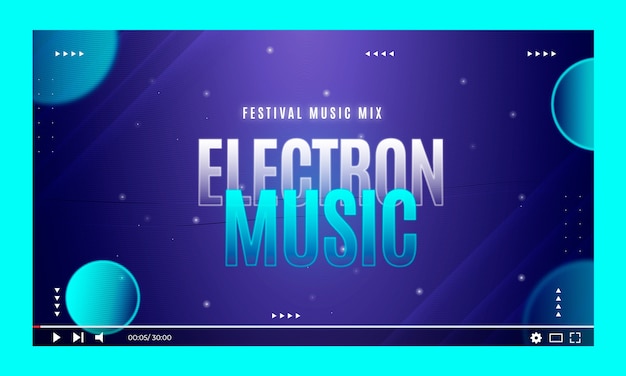 Free Vector gradient night club youtube thumbnail