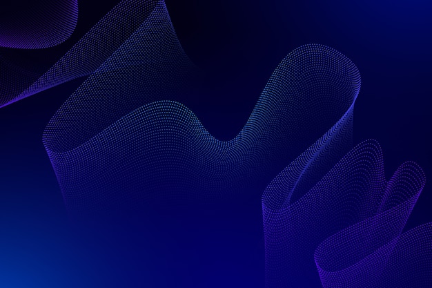 Free Vector gradient particle wave background