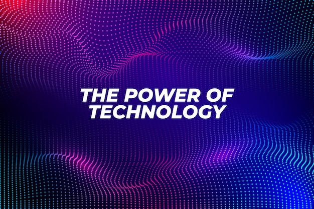 Free Vector gradient particle wave background