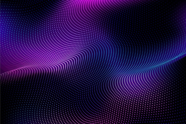 Free Vector gradient particle wave background