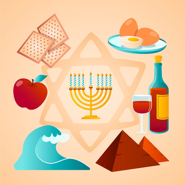Free Vector gradient passover elements collection