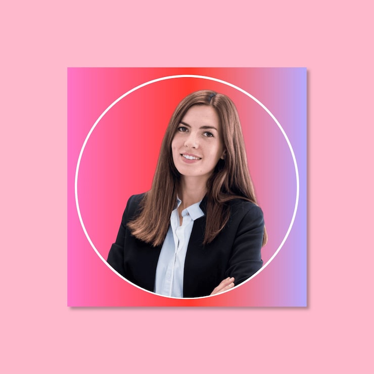 Free Vector gradient professional sarah smith linkedin personal profile picture