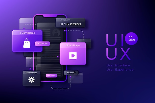 Free Vector gradient style ui/ux background
