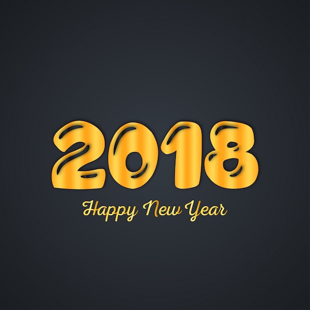Free Vector gradient text design for new year 2018