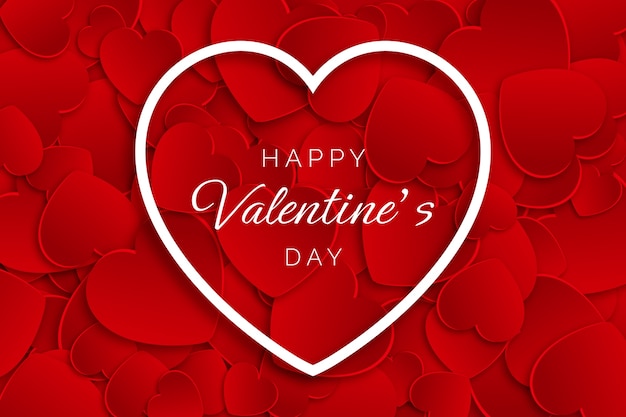 Free Vector gradient valentine's day photo frame template