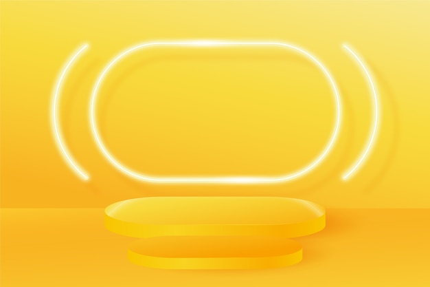 Free Vector gradient yellow neon background