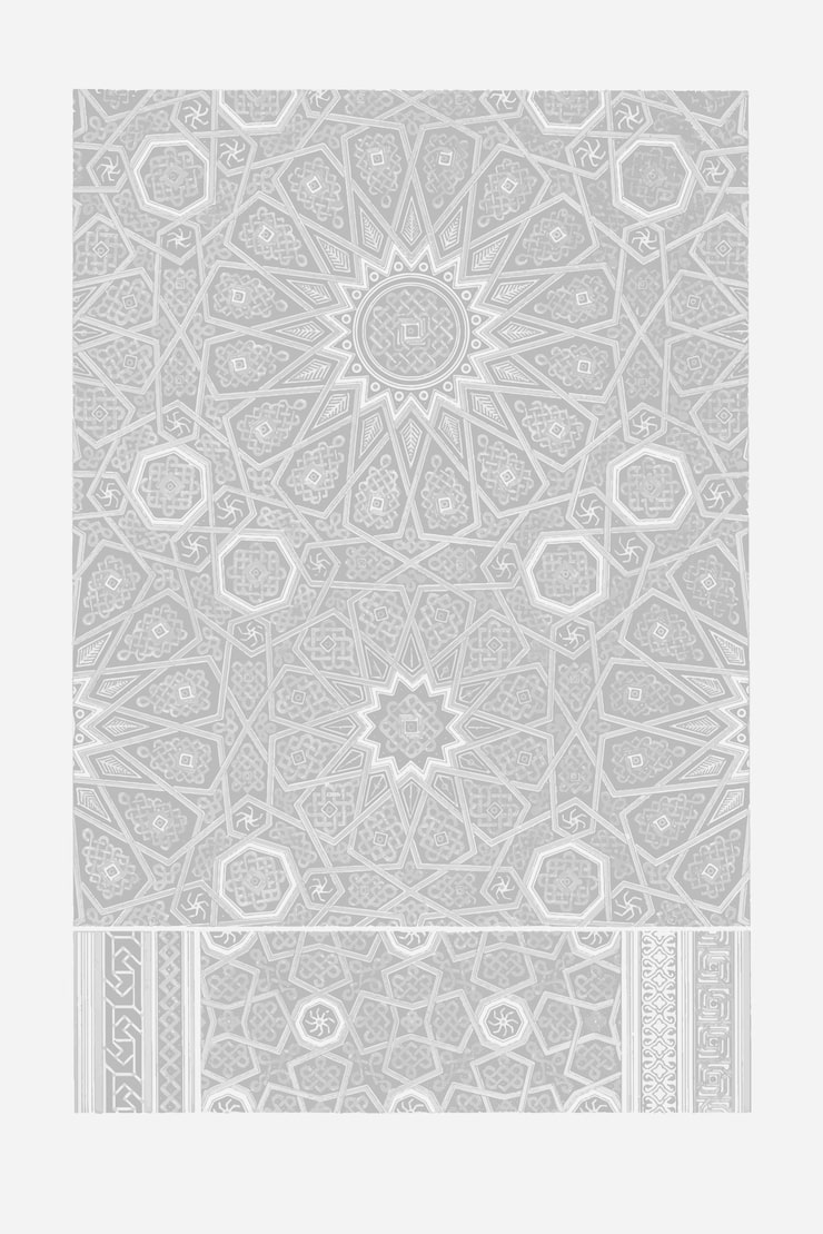 Free Vector gray arabian pattern vintage illustration vector, remix from original artwork