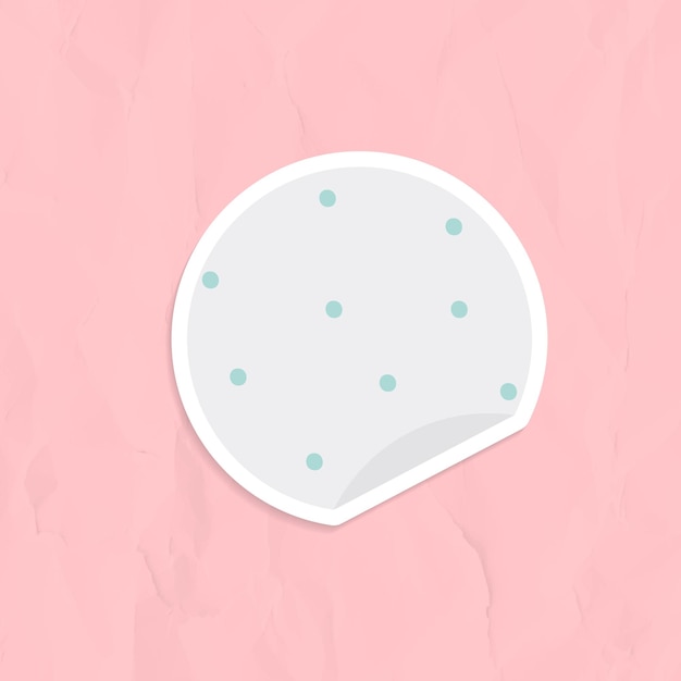 Free Vector gray round shaped reminder note sticker vector