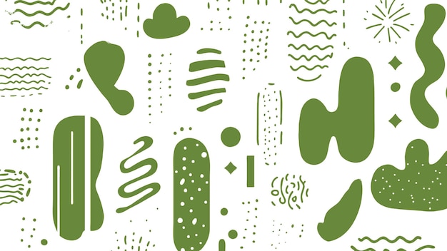 Free Vector green color drawings pattern