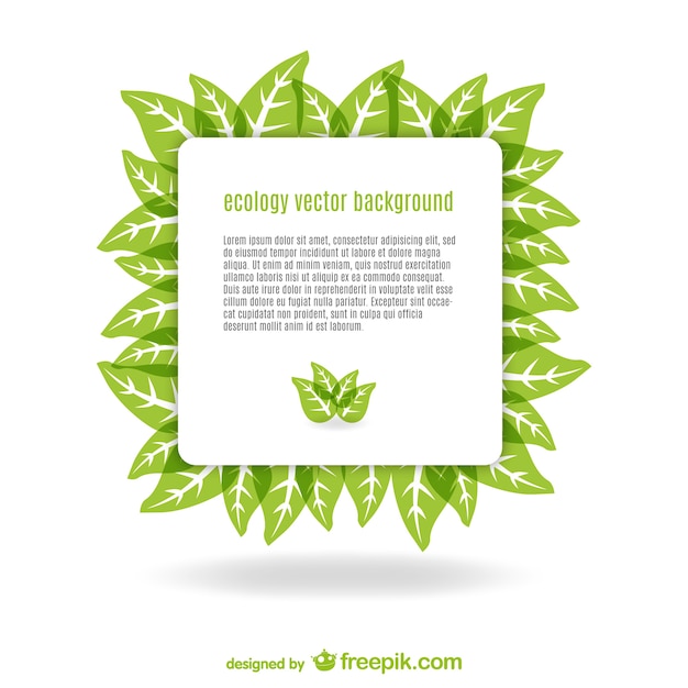 Free Vector green leaves template