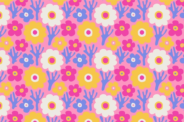 Free Vector groovy flower pattern design