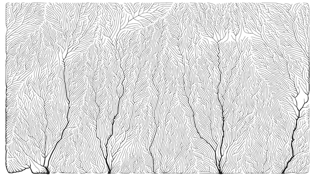 Free Vector growth pattern generative branching structure organic net of vessels texture