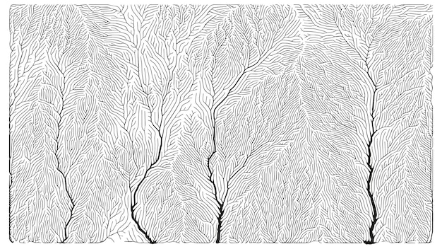 Free Vector growth pattern generative branching structure organic net of vessels texture