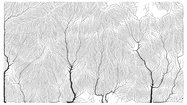Free Vector growth pattern generative branching structure organic net of vessels texture