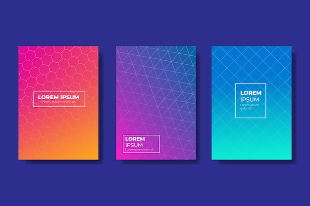 Free Vector halftone gradient cover collection