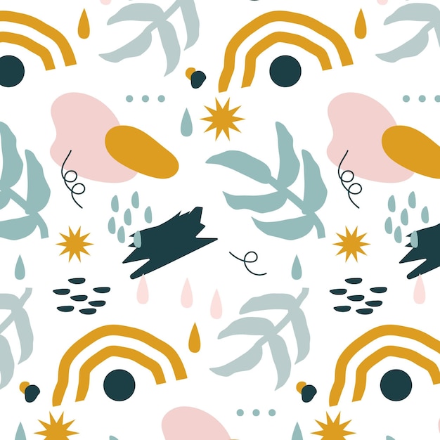 Free Vector hand drawn abstract element pattern