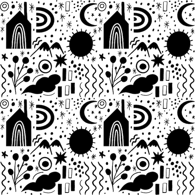 Free Vector hand drawn abstract element pattern