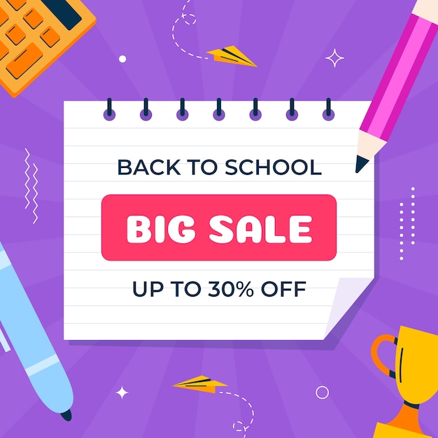 Free Vector hand drawn admission square banner template